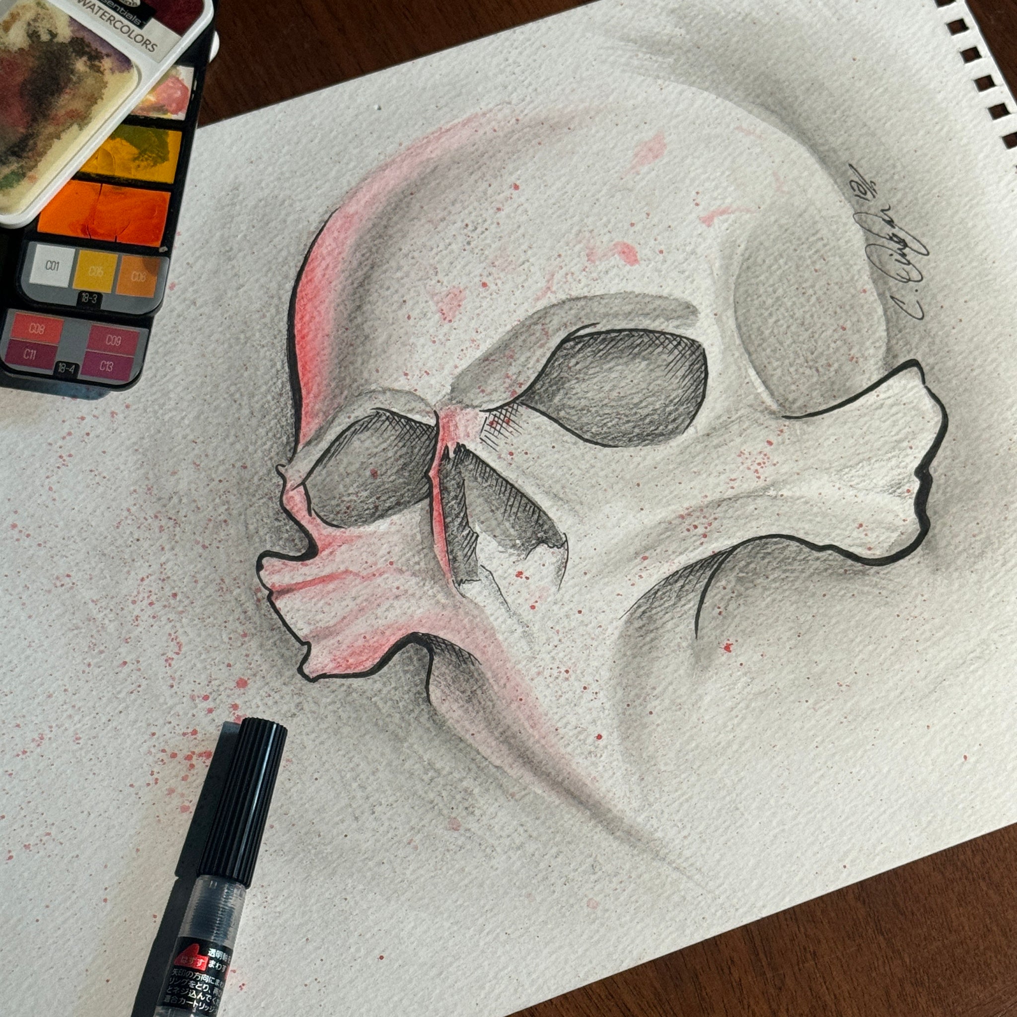 Skull Watercolor